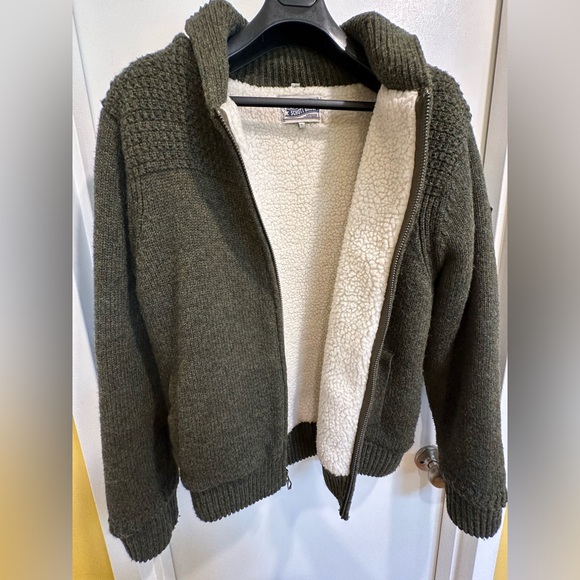 SCHOTT Shawl Collar Sweater style: F1522Jacket- Sz Large - Picture 6 of 16